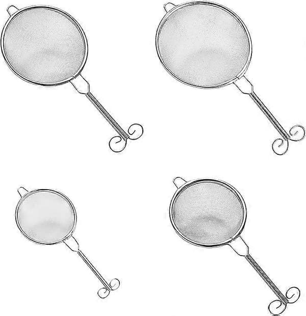 4 stk. tesil, korrosjonsbestandige tefiltre, multifunksjonelt tefilter for matlaging