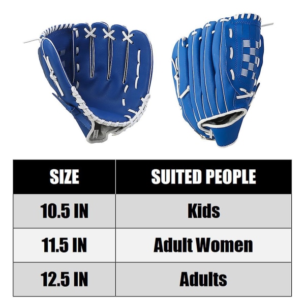 10,5/11,5/12,5 tum utomhussportbasebollhandske för barn Ungdom Vuxna vänsterhandsbasebollträningshandske Rose red 10.5 inch