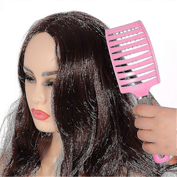 3 st Tangle Comb utan innehåll, Vildsvinsborst, Böjd kam, Tangle Hårstylingborste, För styling av hårborstsetet