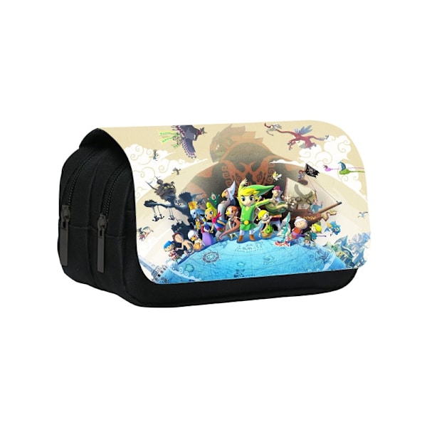 The Legend of Zelda Stationary Pen förvaringsväska Pen pennväska Multi förvaringsväska med stor kapacitet Enkelt rutigt case style 2