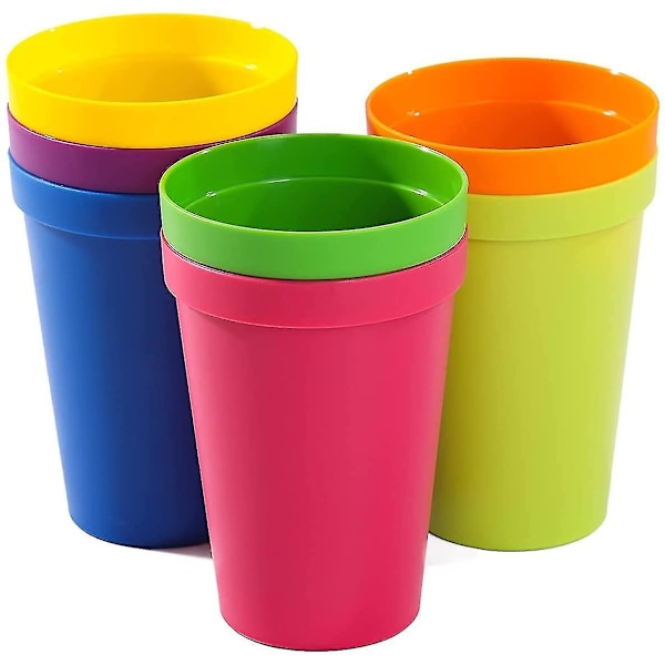 Plastikkrus, 7 Stk. Stabelbare 200 ml, Genanvendelige Plastikkrus, Til Hjemmet