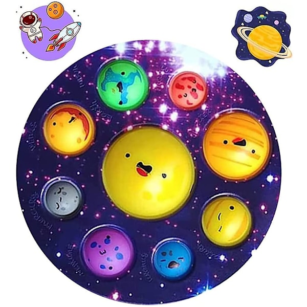 Aurinkokunnan kuoppa, yksinkertainen planeettakuoppa, ylisuuri Poper Fidget Space -tähtitiede lelu, opettavaiset lelut juhlapalveluksiin syntymäpäivälahjaksi