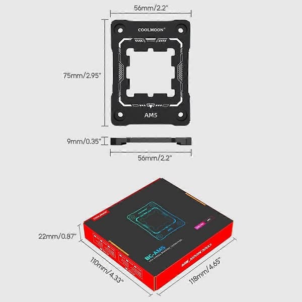 BC-AM5 CPU Kontaktram Anti-Bend Spänne för AMD AM5 Förbättrad Säkerhetsram