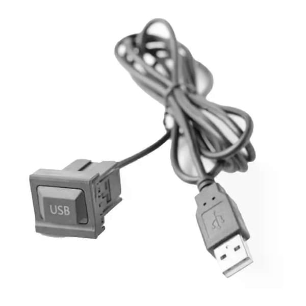 1 stk. 1 USB med støvdæksel ledningsnet instrumentpanel planmontering dobbelt USB-forlænger højkvalitets USB-portadapterkabel