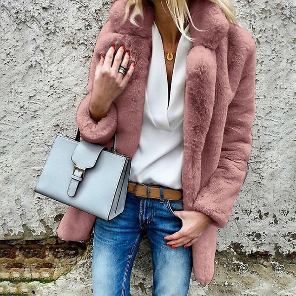 Damjackor Fluffy Coat Ytterkläder Red M