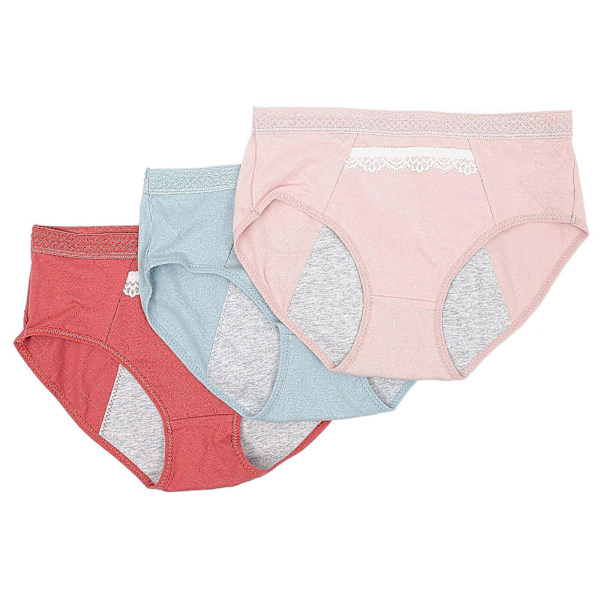 3 stk. Komfortable Dame Truser Pustende Dame Bomulls Trekant Bukser