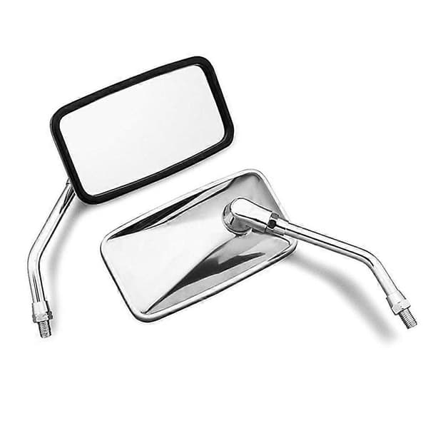 2 st 10 mm Universal Rektangelformade Motorcykelstyre Backspeglar
