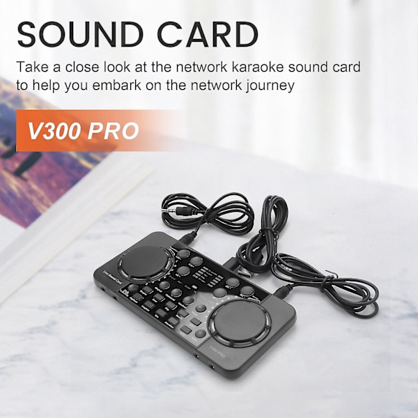 V300 Pro Äänikortti 10 Bluetooth Melunvaimennus Äänimikserit Kuulokemikrofoni Ääniohjaus Puhelimelle P