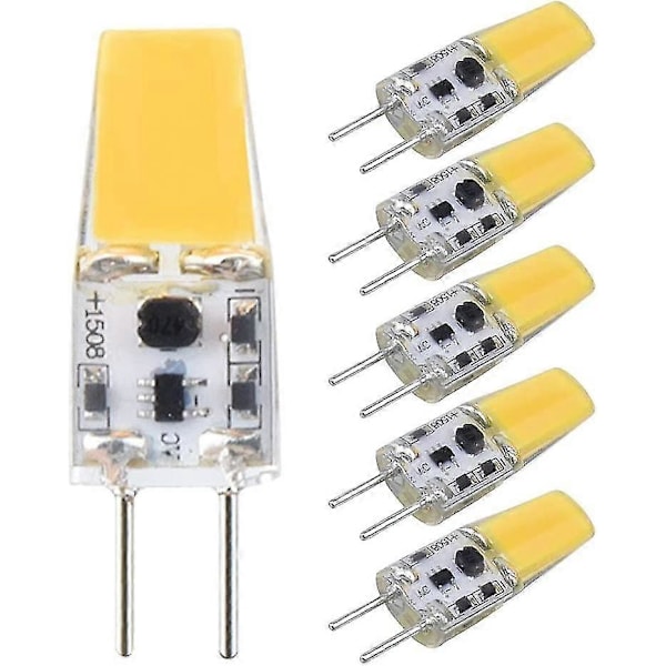 Gy6.35 Led Lampe Epistar Safir Lampe Perler 1508 5w Ac/dc12vcob Pendel Lampe Indsats Led Lys Kilde Halogen Pære (ikke-dæmpbar, 5 Pak)