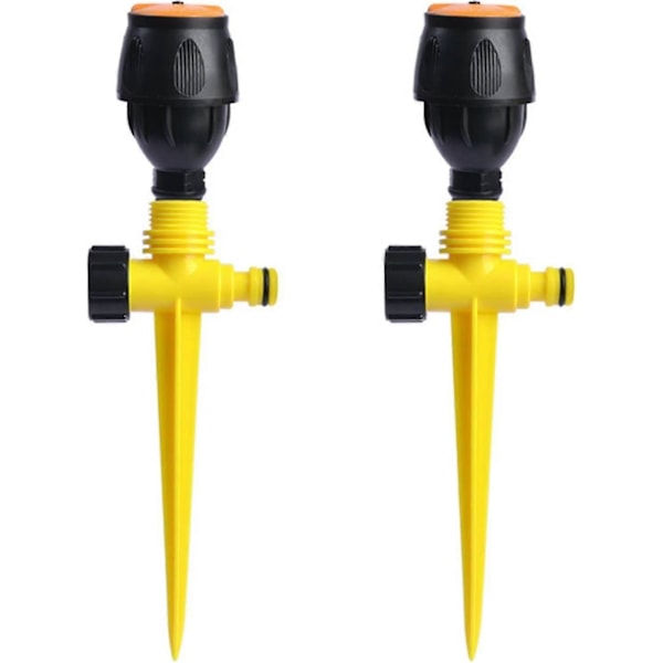 Havesprinkler, 1/2\" Automatisk 360 Graders Roterende Plænevandingssystem Vandspreder (2 stk.)