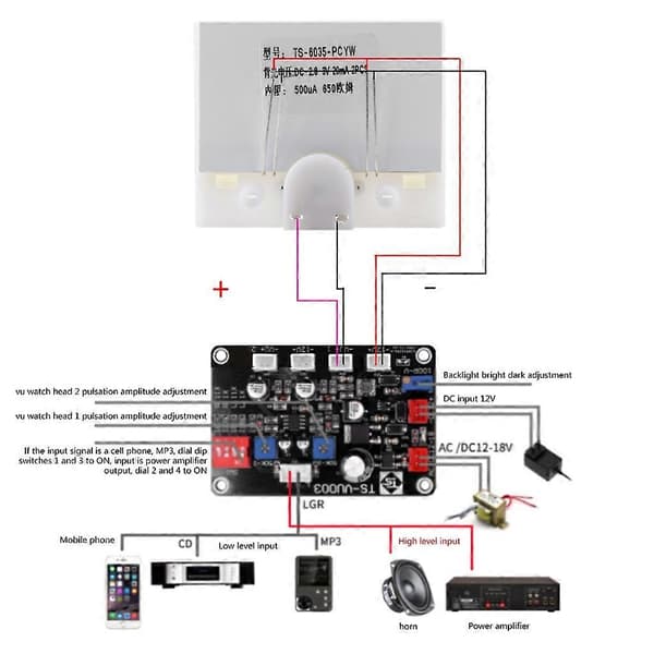 DB Audio Level Header Testværktøj VU Meter Audio Udstyr Værktøj til DIY Audio