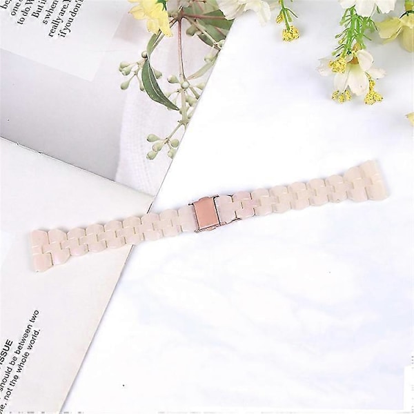 Yhteensopiva Samsung Galaxy Watch 5 Active 40mm / 44mm / Watch 5 Pro 45mm / Watch 42mm -kellon kanssa Hartsihihna 20mm Rannekoru LightPink