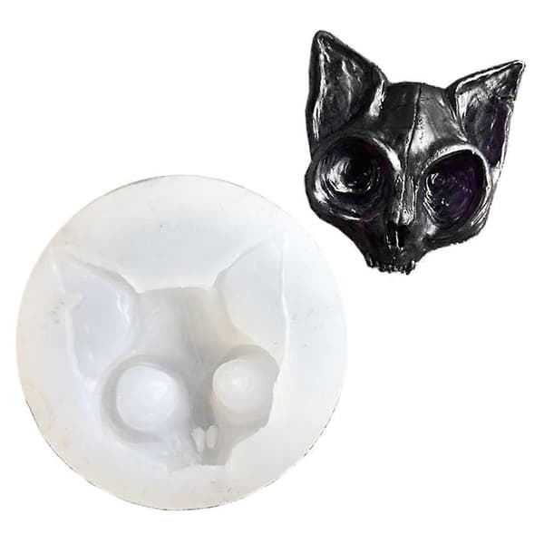 Sfinks kattform Ravneskallehode Silikonpyntform for Epoxyharpiksstøping