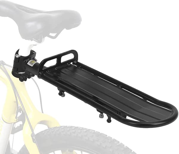 Infällbart cykelställ bak - 10 kg kapacitet, justerbart lastställ i aluminium