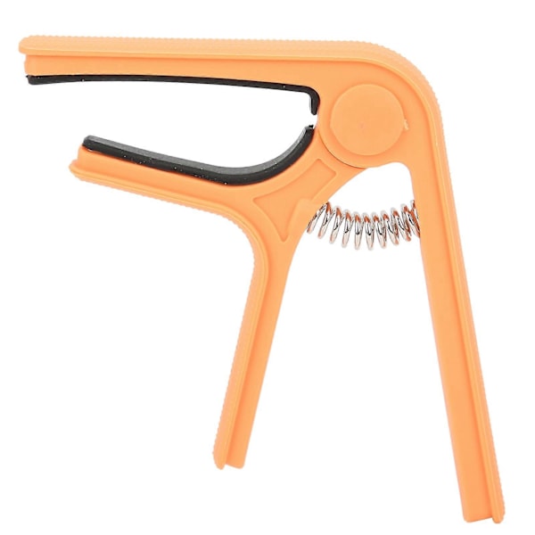 Gitarr Capo Portabel Clipon Fjäder Capo Stränginstrument Spel Tuning Tillbehör (Orange)