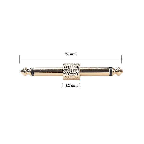 5st 1/4 Tum 6,35 mm Gitarr Effekter Pedal Kontakt Kopplare Gränssnitt Kabel Adapter Elektrisk Pedal