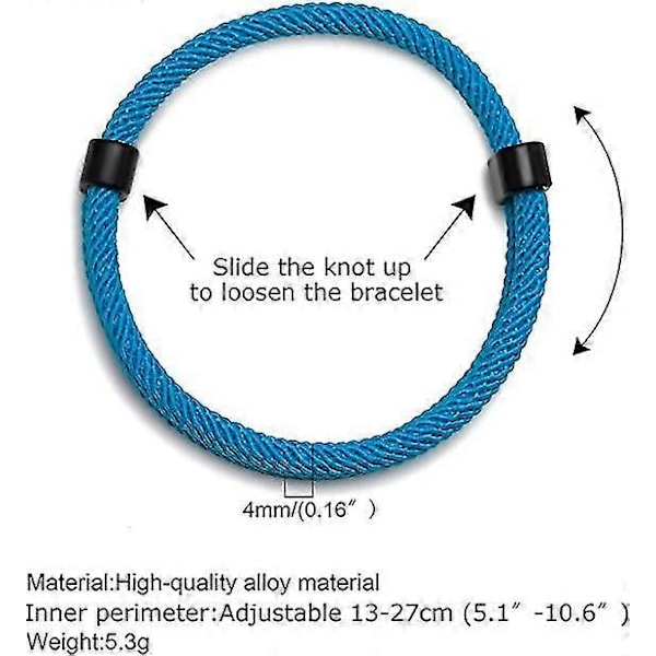Herrarmband Nautiskt Flätat Rep: 6 st Paracord Surferarmband