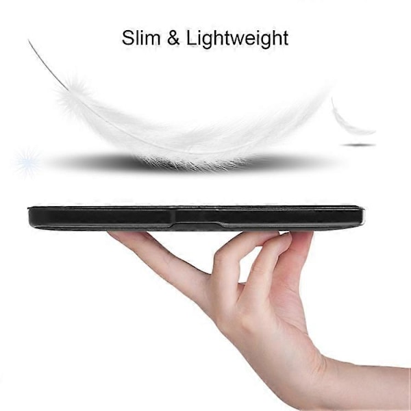 PU Läder Smart Magnetisk Flip Fodral Kompatibelt För Kobo Clara HD Black