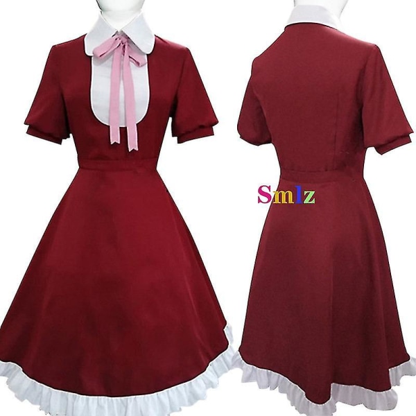 Alice Cosplay Anime Bungo Kulkukoirat Puku Punainen Mekko Peruukki Naisten Tytöt Joulun Punainen Vaate Set set XL