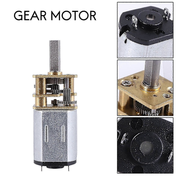 DC 6V 10 RPM -nopeuden Alennusmoottori Mini Moottori 2 Liittimellä RC-autolle Robottimalli DIY Moottori SZRH:lle