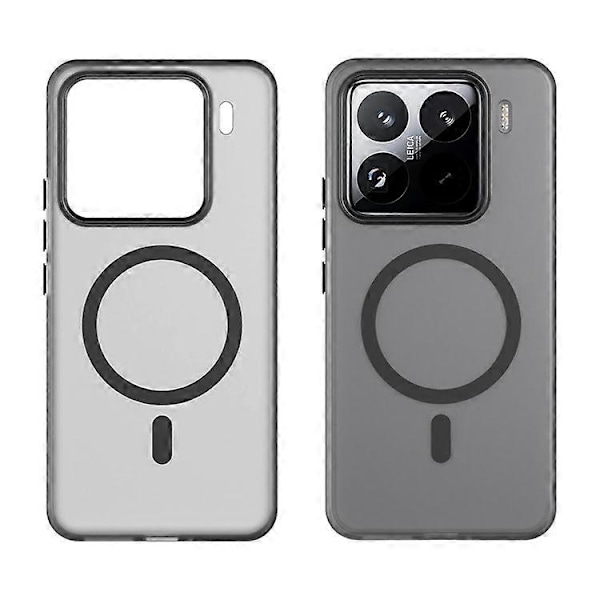 Kompatibel med Xiaomi 15 Pro Deksel Kompatibel med MagSafe TPU + PC Slank Matt Gjennomsiktig Telefondeksel Black
