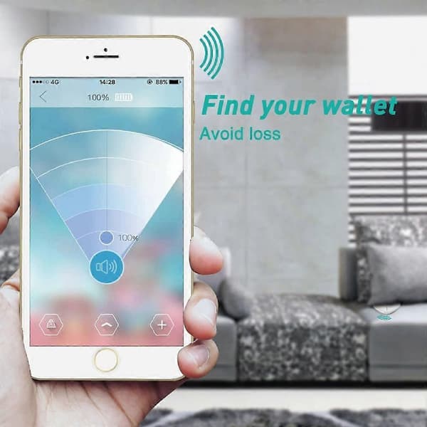 Setti 2x häviämisenestolaite, Bluetooth, iOS/Android, 37mm, valkoinen/musta