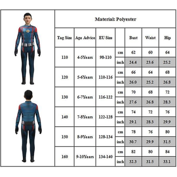 Halloween-juhlat Lasten Guardians Of The Galaxy Cosplay -asu Haalari univormu Tyylikäs Pukeutumislahjat 5-6 Years