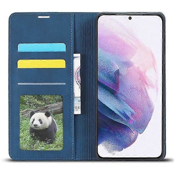 FORWENW Kompatibelt för Samsung Galaxy S23+ Hudvänligt Läder Mobiltelefonfodral Ställ Fantasy Series Flip Plånboksfodral Blue