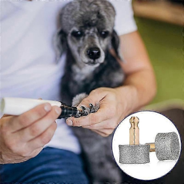4 stk. Erstatningshoder for hundekloklipper, kompatible, diamantspiss bor Pet Nail Reservedeler Hjul Trimmere