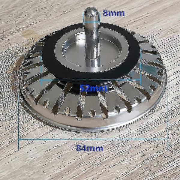 84mm Rostfri Diskho Sil, Dubbelfunktionell Avloppsplugg, Silver?
