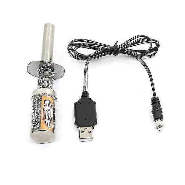 Nitro 1.2 V 1800mah Gløderørsstarter Tænder USB Oplader Til RC Bil
