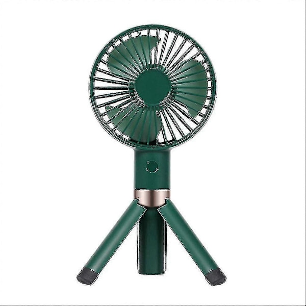 Tripod Käsikäyttöinen tuuletin Kannettava pieni tuuletin USB-lataus Hiljainen opiskelijan toimiston pöytä Mini Kannettava valkoinen-ZZY