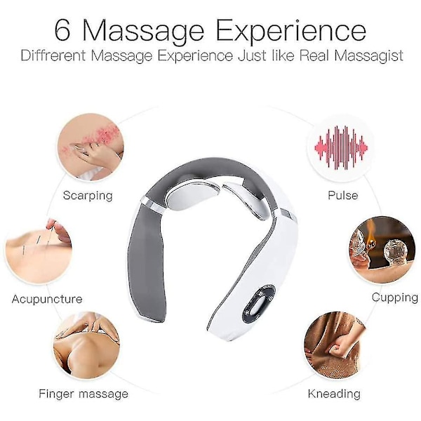 Tflycq Smart Neck Hierontalaite, Niska Hierontalaite, Sähköinen Pulse Neck Hierontalaite, Smart Massager, Sähkömagneettinen Pulse Neck Hieronta lämmitystoiminnolla Sui