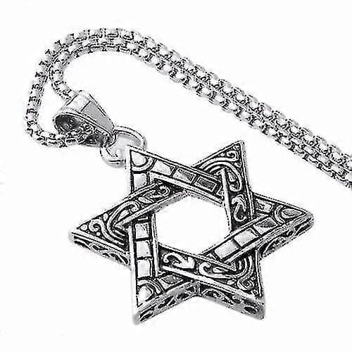 Unikt Rustfrit Stjerne af David Halskæde Vedhæng Magen David 16 Gr