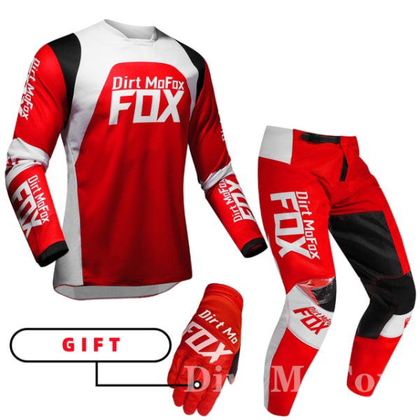 2022 Dirt MoFox MTB Jersey Byxor Gear Set MX Combo Motorcykel Outfit Motocross Racing Enduro Suit Herr Off-road Moto Handskar Kit Army Green XXLJersey 38 pants