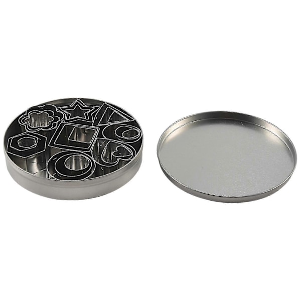 24 st Mini Kakformar Set Kakform Rostfritt Stål Degmunk Lera Metall Bakform