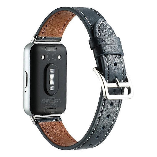 Kompatibel med Samsung Galaxy Fit3 Ægte Læder Urrem Udskiftning Blue