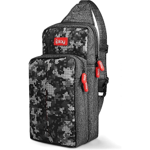 Reppu Nintendo Switch/Lite/OLED/Konsoli/Telakka/Joy-Conit ja Tarvikkeet Säilytykseen, Kannettava Nylon Vedenpitävä Matkalaukku, Camouflage