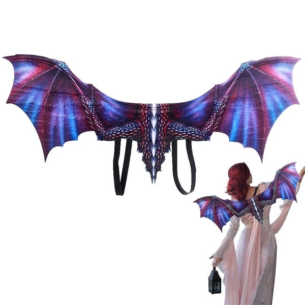 Halloween Dragon Wing Cosplay Carnival Wings aikuisille Punainen keltainen tai violetti eläinten siivet Halloween-asu