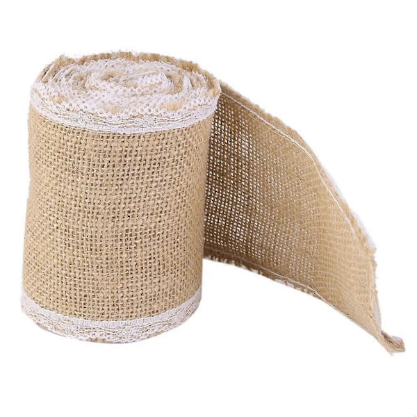 3 M*10CM Julepynt DIY Bånd Håndværksbånd Jutebånd Hessian Bånd