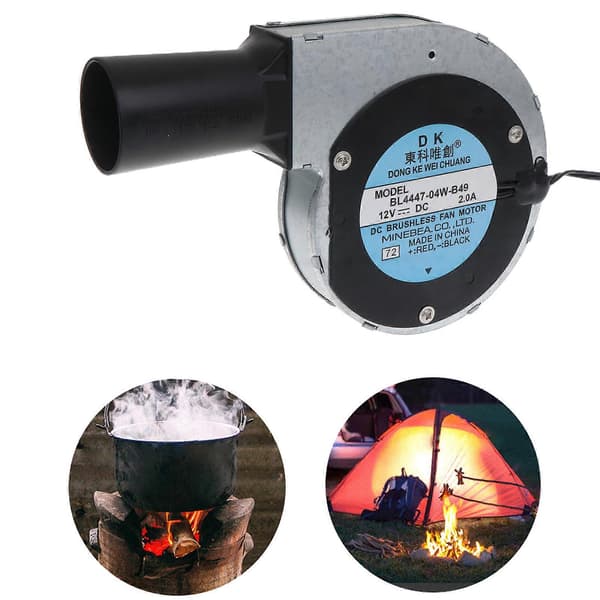 DC12V 2A BBQ Blæser Ventilator Kul Skorsten Starter Køleventilator Elektrisk Blæser AC