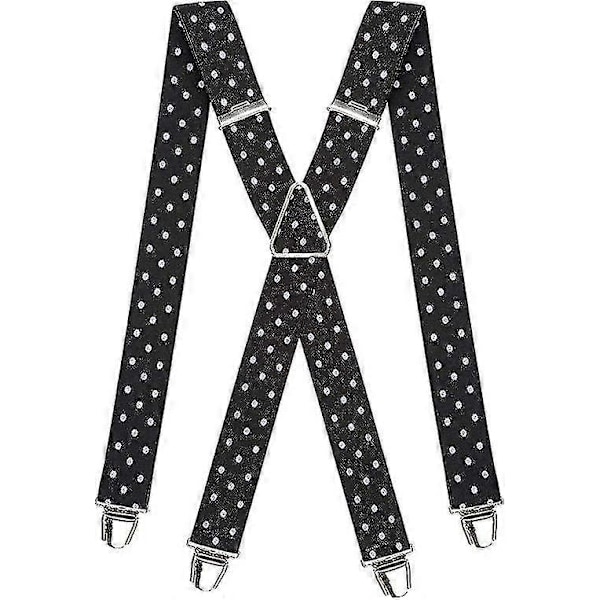 Herrhängslen Breda Ultraresistent Elastiska & 4 Extra Starka Clips I X - Justerbar Storlek Upp Till 65cm