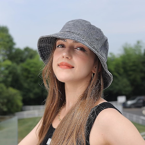 3-pack Tvättade Bomulls Bucket Hats Hopfällbara Sommar Hattar Utomhus Rese Strand Solhatt Enfärgade För Män Kvinnor