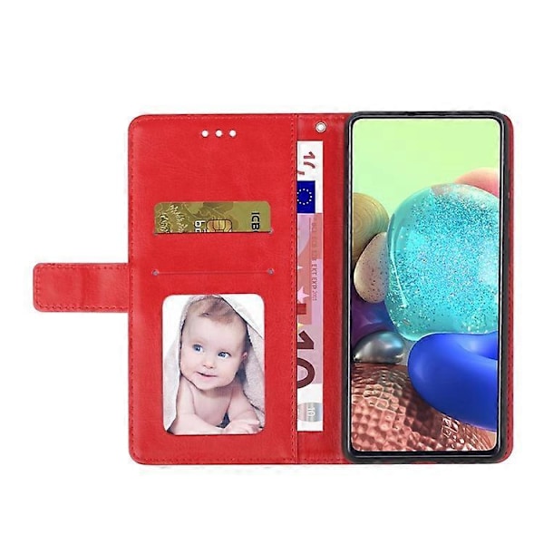 Kompatibelt för ZTE Blade L9 Anti-fingeravtryck Y-formade Linjer Präglat Handrem Magnetiskt PU Läder Ställ Telefonskal med Plånbok Red
