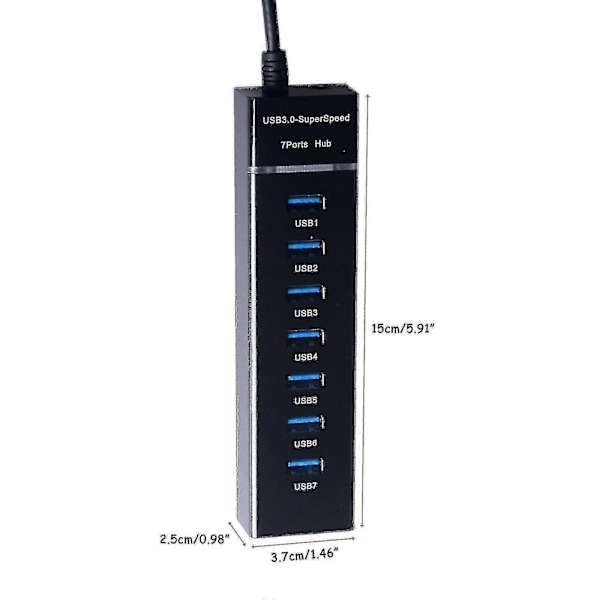 USB 3.0 Hub USB Hub 3.0 Multi USB Splitter Hub 7 Port Multiple Expander USB Hub