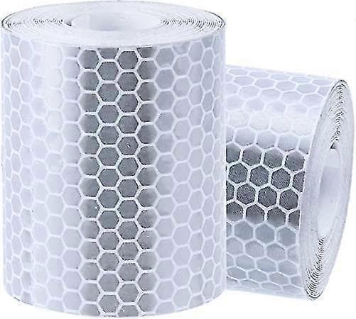 Reflekterande Tejp Limtejp För Säkerhetsvarning Tejp Säkerhetsmärkning Tejp Silver Vit 2 Rullar 5cm*3m