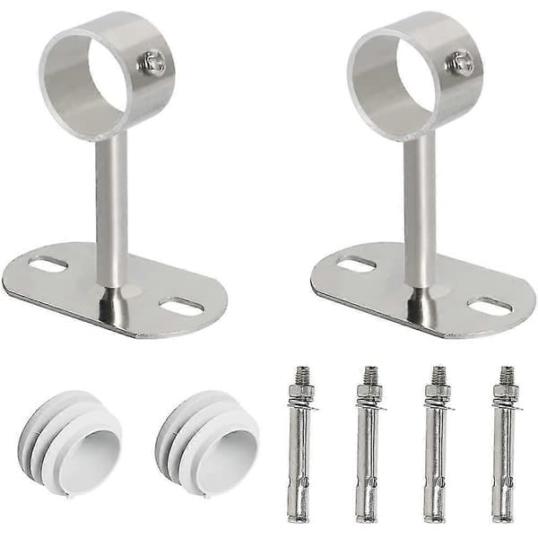 Takmonteringsfäste, Garderobsrörsfäste, 32mm Dia, Garderobsstångs Spakstöd Hållare Rörfläns