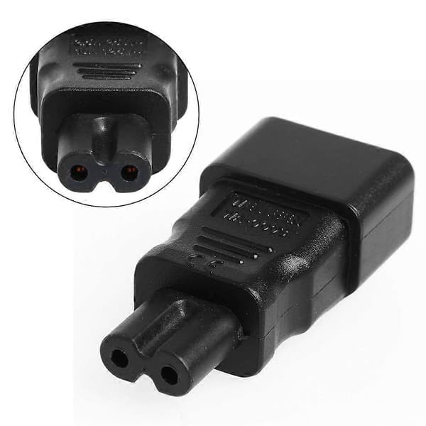 3-benet C14 han til C7 hun strømstik adapter stik konverter
