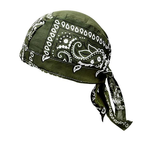 Multi Color Hip Hop bomull Cashew Print Pirate Bandana Beanie Streetwear Bästa julklappen Army Green