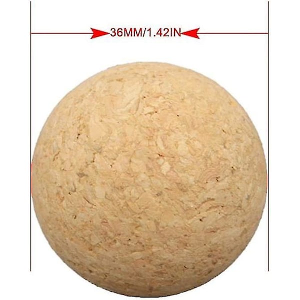 12 st Korkbollar för Bordfotboll, Naturliga Korkbollar Mycket Tysta (diameter 36mm)